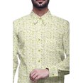 thumbnail image 3 of BESTMAN Printed Formal Shirts For Men Slim Fit Spread Collar Cotton Shirt, 3 of 5
