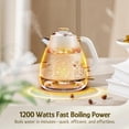 thumbnail image 4 of Hazel Quinn Retro Electric Kettle - 1.7 Liters / 57.5 Ounces Tea Kettle with Thermometer, All Stainless Steel, 1200 Watts Fast Boiling, BPA-free, Cor, 4 of 7