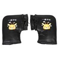 thumbnail image 1 of 1 Pair PU ATV Gloves Warm Motorcycle Gloves With Plush Lining Windproof Waterproof Handlebar Mitts Fleece Snowmobile Handlebar Gloves For Cold Weather Riding For Scooters And ATVs, 1 of 8