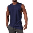 thumbnail image 1 of Timegard Tank Tops Men Solid Color Crewneck Basic Tee Comfy Sleeveless Fitting Casual Shirts Top Athletic, 1 of 5