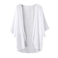 thumbnail image 4 of (Lot de 2) Kcodviy Chandail Léger Élégant Uni à Col en V Bouffant pour Femme, Cardigan à Manches pour Femme, Couvre-Maillot Ample, Cardigan Léger pour Femme, Haut Blouse Décontracté, 4 of 4
