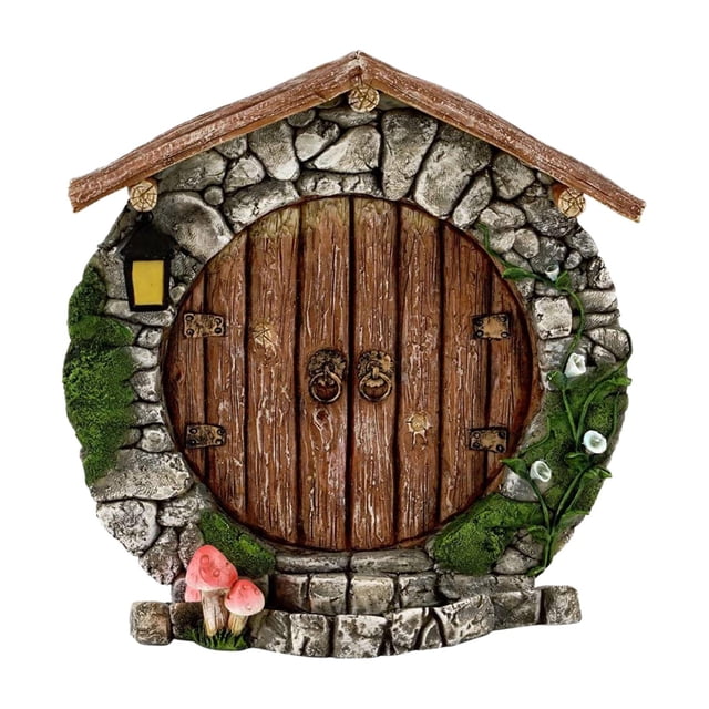 Miniature Fairy Door Hobbit Pixie Elf Tree Garden Gnome Decor FAST Ornament