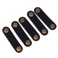 thumbnail image 1 of 5pcs Cable Holder Organizer Genuine Leather Winder Earphones Cable Management Wrapped Cord Line Wrap Wire Wirding Thread Tool Black, 1 of 5