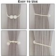 thumbnail image 4 of LAICAIW Lot de 8 Embrasses pour Rideaux, Embrasses Décoratives Pratiques pour Draperies, Support Magnétique pour Embrasses de Rideaux pour Rideaux de Fenêtre, Aucun Outil Requis - Forme Perlée (Beige), 4 of 7