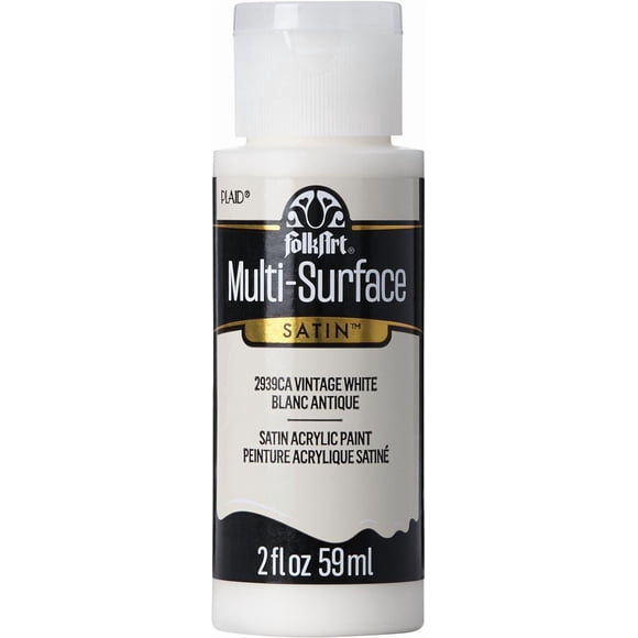 FolkArt Multi-Surface Satin Acrylic Paint, 2 fl. oz., Vintage White
