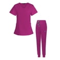 thumbnail image 1 of Milaget Female Scrub Set, V Neck with Multi Pockets, Slim Fit, Nurse Comfortable M, 1 of 8