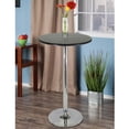 thumbnail image 2 of Table de pub ronde Spectrum de 24 po, noir et chrome, 2 of 4