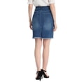 thumbnail image 3 of Unique Bargains Women's Distressed Ripped Hem Washed Denim Skirt, Vintage Blue, XL, 3 of 6