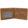 thumbnail image 1 of Mom Son Wallet - Engraved Leather Men Wallet-The Perfect Personalized Son Gift From Mom And Dad, 1 of 6