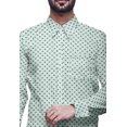 thumbnail image 4 of BESTMAN Chemise en Coton pour Hommes à Manches Longues Imprimée à Col Écarté Chemise Ajustée Formelle, 4 of 5