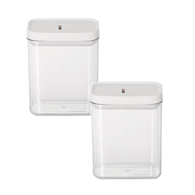 Oleegame 2 Pcs Rangement de Produits Boîte de Rangement de Cuisine Scellée Conservation des Aliments Contenant de Conservation en Plastique Réservoir de Rangement Grains Boîte Scellée