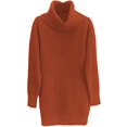 thumbnail image 2 of Women's Loose Oversize Turtleneck Wool Long Pullover Sweater Dress, 2 of 5