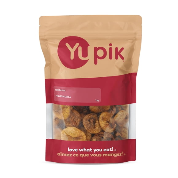 Yupik Figs Lerida, Whole Dried Figs for Baking & Snacks, 1kg Resealable Bag