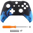 thumbnail image 3 of eXtremeRate® Patterned Soft Touch Grip Front Housing Shell Faceplate for Microsoft Xbox One X & Xbox One S Controller, 3 of 5