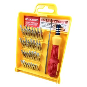 Jeu de tournevis, acier 32 Dans 1 Avec 32 Kit de pilote magnétique professionnel, pour PC, ménage, meubles, tablette, console de jeu & Outil de réparation des appareils électroniques