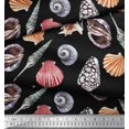 thumbnail image 2 of Soimoi Cotton Voile Fabric Colorful Shells Ocean Fabric Prints By Yard 42 Inch Wide, 2 of 3