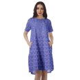 thumbnail image 1 of Moomaya Printed Loose A-Line Dress With Pockets Short Sleeve Dresses Women, 1 of 4