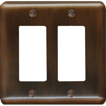 Atron Electro Industries Elite Antique Copper Double Rocker Wall Plate