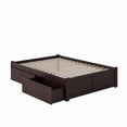 thumbnail image 4 of AFI Concord Full Solid Wood Platform Bed with Storage Drawers in Espresso, 4 of 10