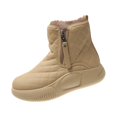 thumbnail image 1 of Bottes d'Hiver Doublées Chaudes Bottillons Courts Mode pour Dames Bottines Courtes Mode pour Randonnée Randonneuse Hiver 38 Kaki, 1 of 9