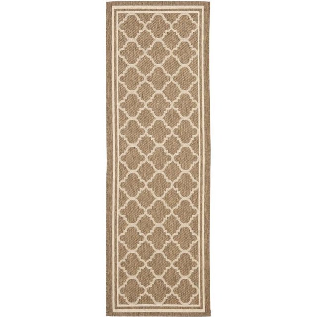 Safavieh Courtyard Brown Indoor Outdoor Rug - Runner 2'3" x 18'