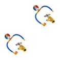 thumbnail image 1 of maskred pour Tuyau de Charge CA pour Jauge, Trousse de Voiture R134A pour Recharge Style A 2 Ensembles, 1 of 6