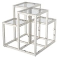 thumbnail image 1 of Table d'Appoint Contemporaine en Métal et Verre - Argent, 1 of 7