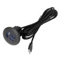 thumbnail image 1 of Prise de Charge USB, Port de Charge pour Téléphone Universel Bleu Rétroéclairage LED Montage Affleurant Protection de Circuit avec Cordon de 2,5m pour Canapé Électrique Inclinable de Bureau, 1 of 8