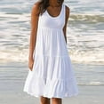 thumbnail image 2 of Yuyuzo Robes Grande Taille pour Femmes 2024 Décontractées Sans Manches Robes d'Été de Plage Robe à Volants Robe de Fête, 2 of 7