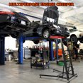 thumbnail image 2 of Heavy Duty Topside Automotive Creeper – 440 lbs Capacity, 48"-66" Adjustable Height, Collapsible Thick Padded Deck, 4 Swivel Casters, Mechanic Workshop Garage Repair Equipment, Red+Black, 2 of 11