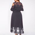 thumbnail image 4 of CHUANK Robes Maxi d'Été Grande Taille pour Invitée de Mariage Robe en Dentelle à Empiècements Épaules Dénudées Longues Robes Manches Courtes, 4 of 7