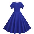 thumbnail image 3 of CEHVOM Robe d'Été 2024 pour Femmes, Robes Vintage Évasées pour Femmes Rétro Années 1950 60, Robes Vintage Évasées à Col en V et Col Cape, 3 of 7
