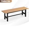 thumbnail image 2 of Gymax Outdoor HDPE Bench Metal Frame for Yard Garden - Set of 1 Brown, 2 of 8