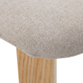 thumbnail image 4 of Bouclair Beige Fabric and Wood Dining Chair, 4 of 5