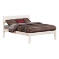 thumbnail image 1 of Leo & Lacey Contemporary Full Solid Wood Platform Bed in White, 1 of 6