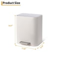 thumbnail image 3 of TROPOW Kitchen Trash Can,Stainless Steel Garbage Can with Lid, Step-On Pedal and Inner Bucket, Rectangular Trash Can for Home Kitchen Office Living Room, 3 of 9