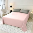 thumbnail image 4 of Birdeem Queen Size Bed Sheet, Flat Sheet Solid Color Washable Polyester for Soft Comfort, 86.6x90.6 Inches Fits Mattress with Easy Care Multicolor Home Decor, 4 of 9