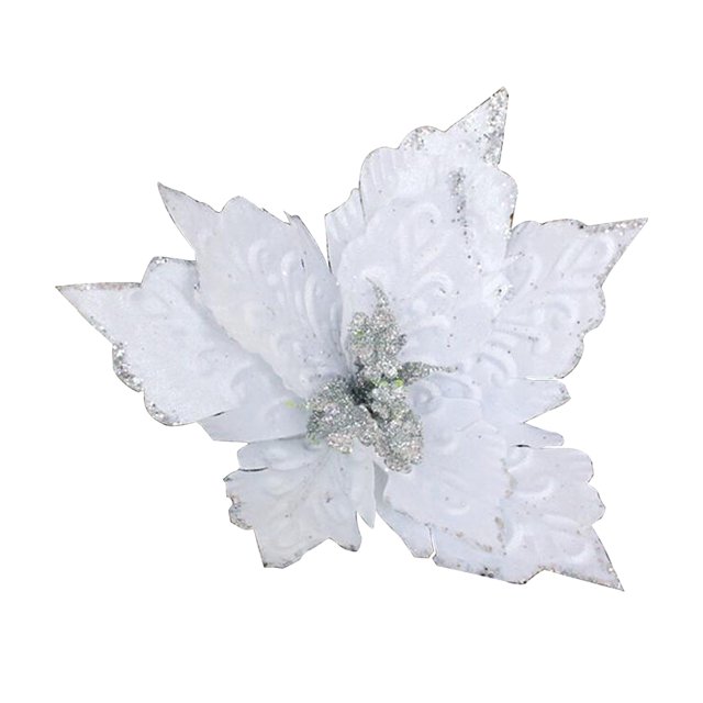 Recommended To Combine Multiple Pcs Velvet Christmas Flowers Christmas Flower Cuttings Artificial Flowers - White Model 28x28cm Recommended To Sell In Combination