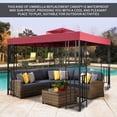 thumbnail image 3 of pitrice Toit de Parasol à 2 Couches de Rechange pour Gazebo de Patio, Auvent Imperméable d'Extérieur, Pare-Soleil, Rouge Vin, 3 of 8