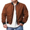thumbnail image 1 of Veste Bomber pour Hommes Patchwork Manteaux Automne Hiver, 1 of 5