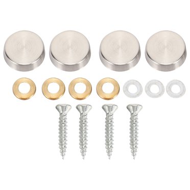 16 mm Vis de Vis de Clous de Miroir en Acier Inoxydable (32 Pièces)