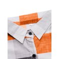 thumbnail image 4 of Innerwin Blouse Col à Revers Chemises pour Femmes Plage Boutonnée Hauts Décontractés Orange L, 4 of 9
