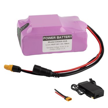 (Tension Complète Est 25,2 V, Pas 29,4 V) Pile d'Vélo Électrique 24 V 7 Ah Pile Li-ion 10 Ah 12 Ah 14 Ah 20 Ah avec Chargeur 200 W - 450 W 250 W 300 W 350 W Peut Être Utilisée pour Trottinettes Voitures Jouets etc Moteur
