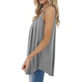 thumbnail image 4 of Innerwin Camisole Couleur Unie Débardeur Femme Fête Sans Manches Ample Cami Gris 3TG, 4 of 6