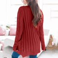 thumbnail image 2 of Pull Hiver Cardigan Manches Longues Boutonnage Ouvert sur le devant avec Poche, 2 of 5