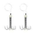 thumbnail image 1 of 2pcs Fishing Hooks Squid Hook Night Glow For Sea Fishing 8 Hooks, 1 of 10