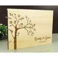 thumbnail image 2 of Engraved Trees Couple Birds Wedding Guest Book Personalized Name And Date Photo Albums, 2 of 2