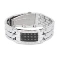 thumbnail image 2 of Electronic Clock, LED Clock Display Time Mode Binary Unique Structure Convex Arc Wrist Watch LED Water Resistant Electronic Clock, LED Wrist Watch, 2 of 7