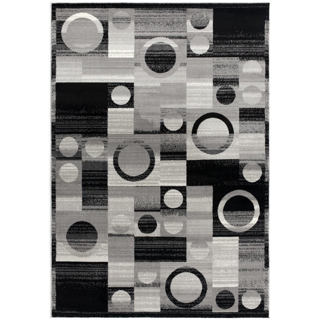 Rug Branch Montage Collection Modern Abstract Doormat Area Rug Entrance Floor Mat (2x5 feet) - 2'3" x 5', Grey