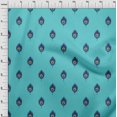 thumbnail image 3 of oneOone Cotton Poplin Fabric Peacock Feather Ikat Decor Fabric Printed BTY 56 Inch Wide, 3 of 4
